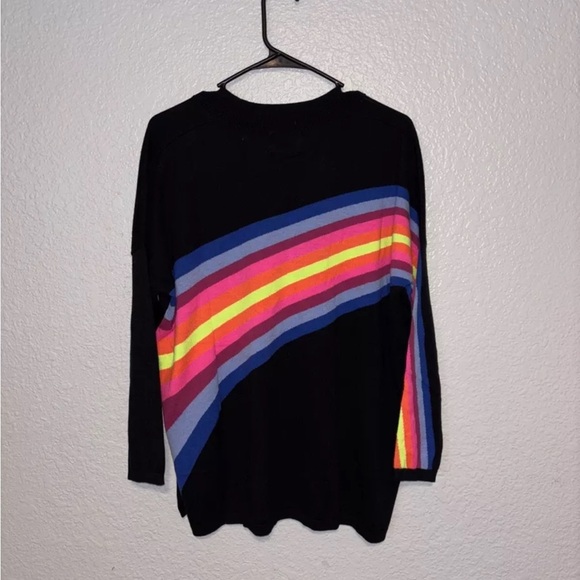 Brodie Cashmere Sweater Wispr Neon Strips - Picture 1 of 7